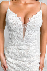Mermaid Lace Boho Wedding Dresses Beach V Neck Sleeveless - MyChicDress